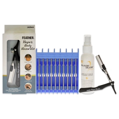 Shop Jatai Feather Nape And Body Razor Kit By  For Unisex - 3pc Nape And Body Razor, 10 Pc Of Nape Blades,