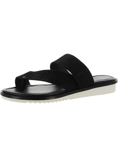 Shop Donald J Pliner Romeo Womens Suede Toe-post Slide Sandals In Black