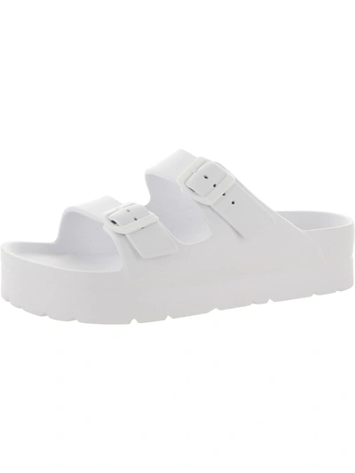 Shop Mia Kiana Womens Slip On Flatform Slide Sandals In White