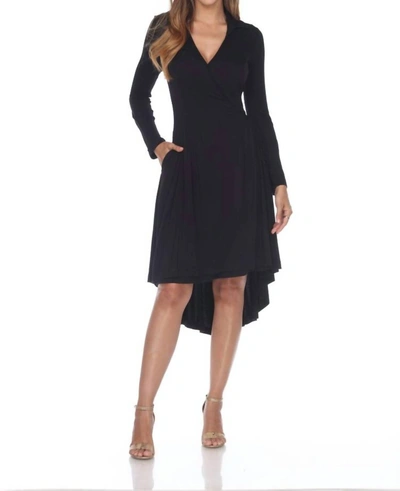 Shop One Essence Victoria Wrap Dress/duster In Black