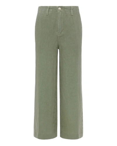 Shop L Agence Henderson Hr Crop Wide Leg Pant In Soft Army In Multi