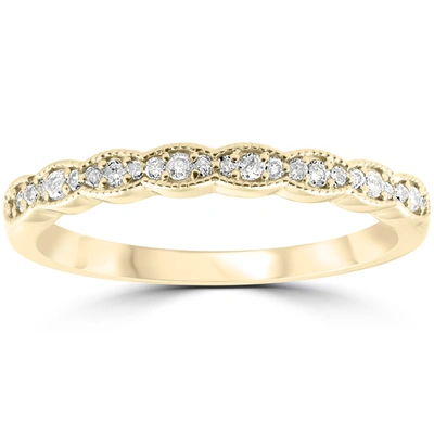 Pompeii3 1/4 Cttw Diamond Stackable Womens Wedding Ring 14k Yellow Gold In Multi