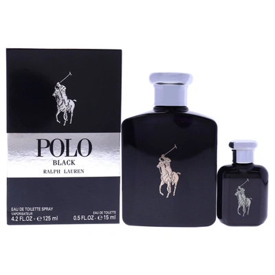 Shop Ralph Lauren Polo Black By  For Men - 2 Pc Gift Set 4.2oz Edt Spray, 0.5oz Edt Spray