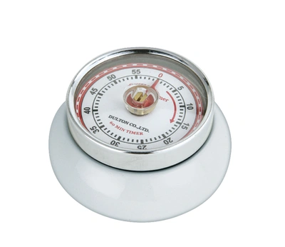 Zassenhaus Magnetic Retro 60 Minute Kitchen Timer, 2.75-inch In White