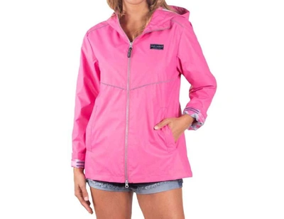 Shop Simply Southern Rain Jacket In Berry In Pink