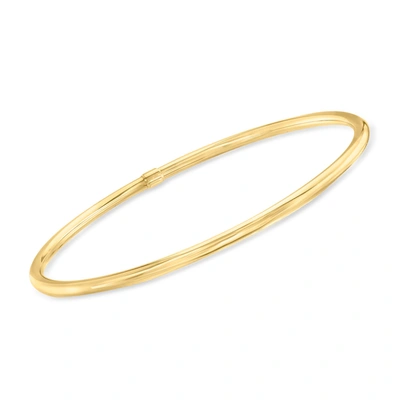 Ross-simons 3mm 14kt Yellow Gold Bangle Bracelet In Gold