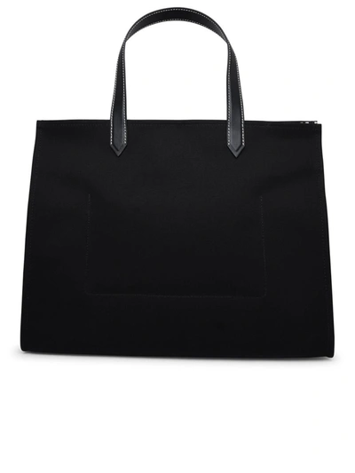 Shop Balmain B-army 42 Black Canvas Bag