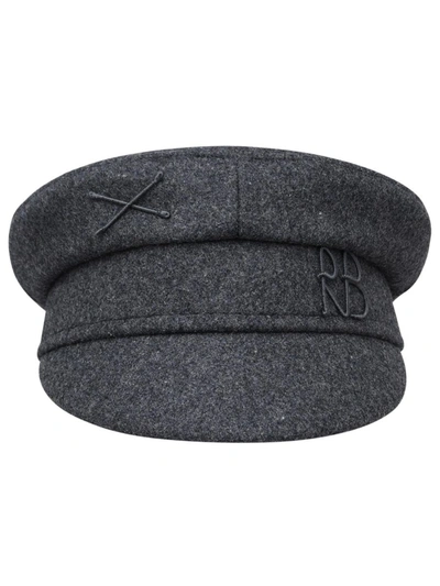 Shop Ruslan Baginskiy Baker Boy Grey Wool Blend Hat