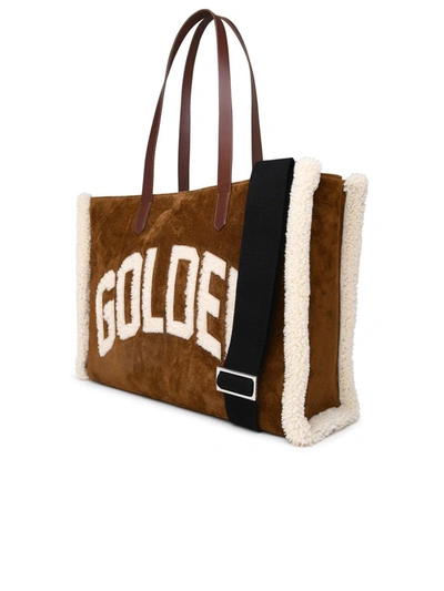 Shop Golden Goose Beige Bag In Leather Blend In Brown