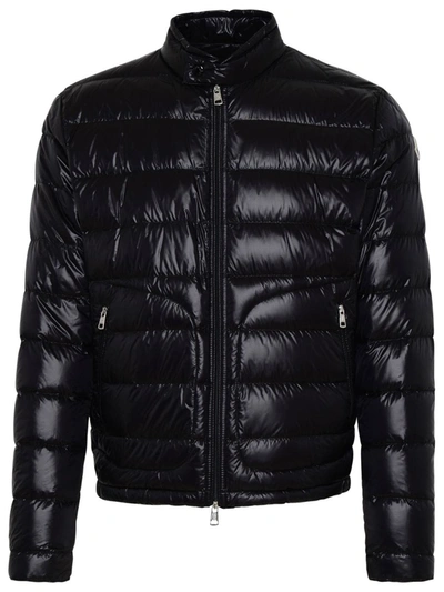Shop Moncler Black Nylon Acorus Down Jacket