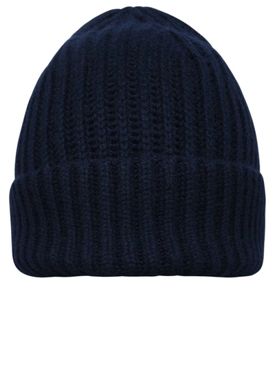 Shop Lisa Yang Blue Cashmere Beanie In Navy