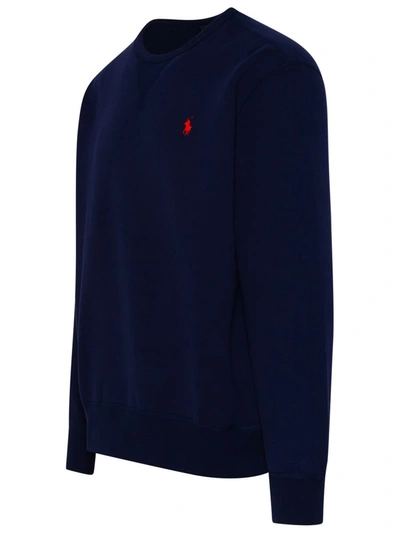 Shop Polo Ralph Lauren Blue Cotton Sweatshirt In Navy