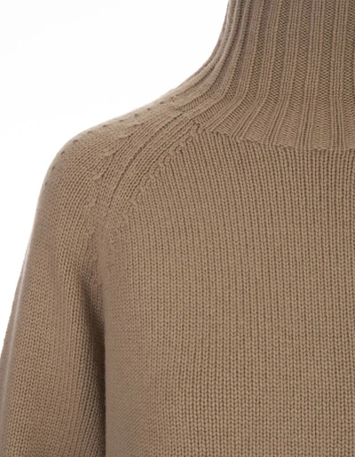 Shop 's Max Mara Camel Mantova Turtleneck In Brown