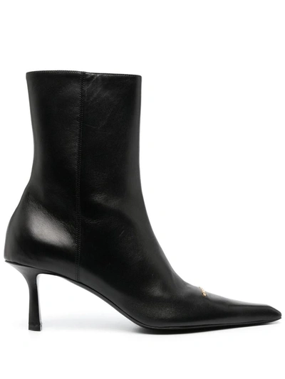 Shop Alexander Wang Viola 65 Zip Bootie Shoes In Black