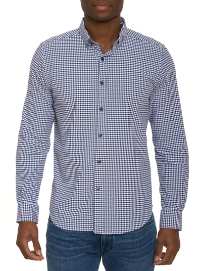 Shop Robert Graham Fantoni Motion Long Sleeve Button Down Shirt In Blue