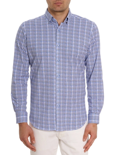 Shop Robert Graham Rizzo Long Sleeve Button Down Shirt In Blue