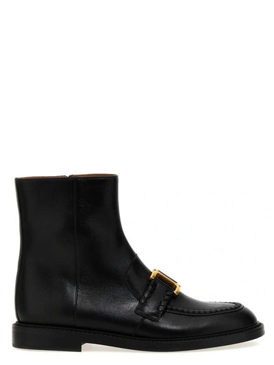 Shop Chloé 'marcie' Ankle Boots In Black