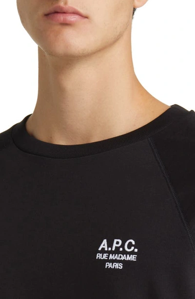 Shop Apc Willy Jersey Organic Cotton T-shirt In Lzz Black