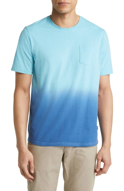 Shop Stone Rose Dip Dyed Short Sleeve T-shirt In Turquoise In Blue