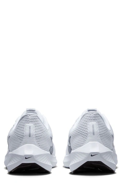 Shop Nike Air Zoom Pegasus 40 Running Shoe In White/ Wolf Grey/ Black