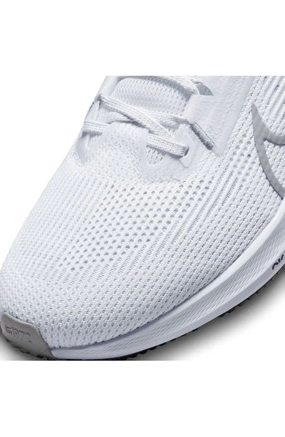 Shop Nike Air Zoom Pegasus 40 Running Shoe In White/ Wolf Grey/ Black