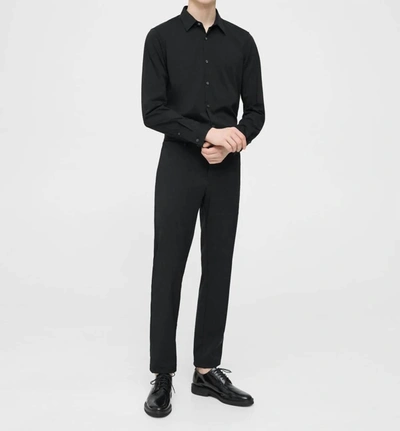 Shop Theory Sylvain Structure Knit Tailored Shirt In Black