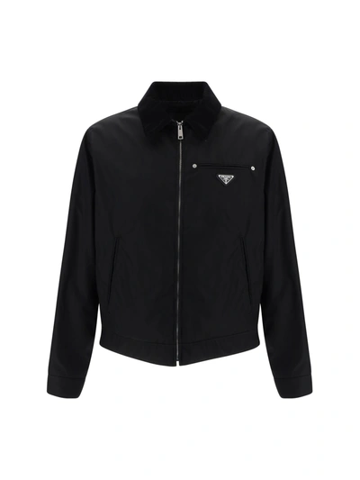 triangle logo blouson jacket