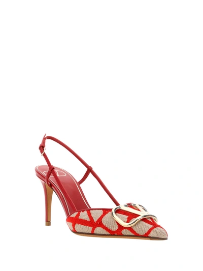 Shop Valentino Garavani Vlogo Slingback Sandals