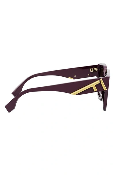 Shop Fendi The  First 63mm Gradient Oversize Round Sunglasses In Shiny Violet / Gradient Brown