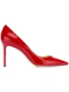 Jimmy Choo Red Love 85 Patent Leather Pumps