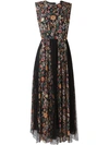 RED VALENTINO floral print pleated dress,DRYCLEANONLY