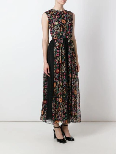 Shop Red Valentino Floral Print Pleated Dress