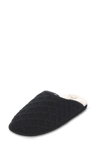 Shop Floopi Isabel Lattice Knit Scuff Slipper In Black