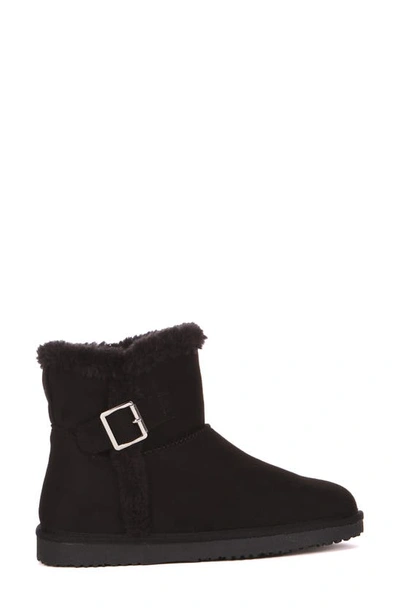 Shop Floopi Faux Fur Lined Ankle Boot In Black