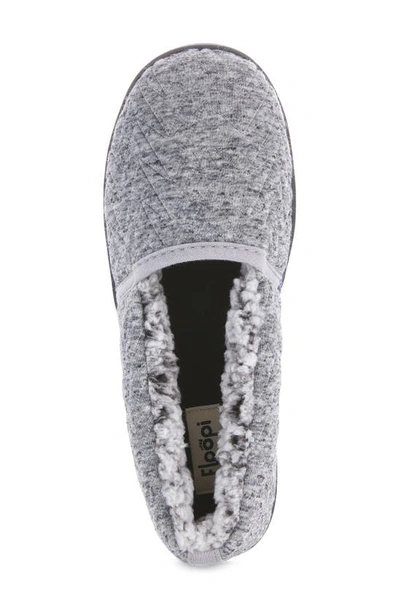 Floopi Chloe Quilt Fleece Slipper In Black