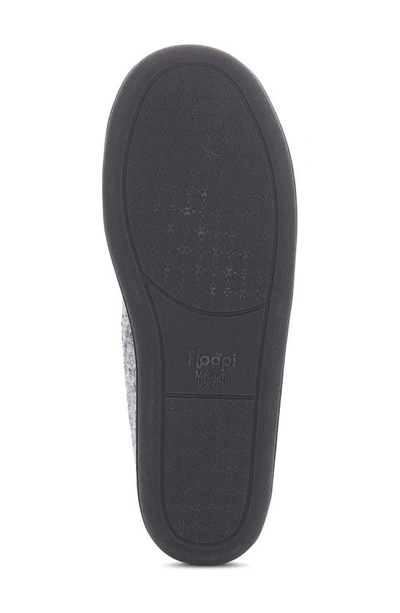 Floopi Chloe Quilt Fleece Slipper In Black