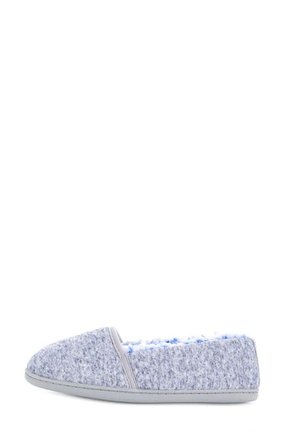 Floopi Chloe Quilt Fleece Slipper In Blue