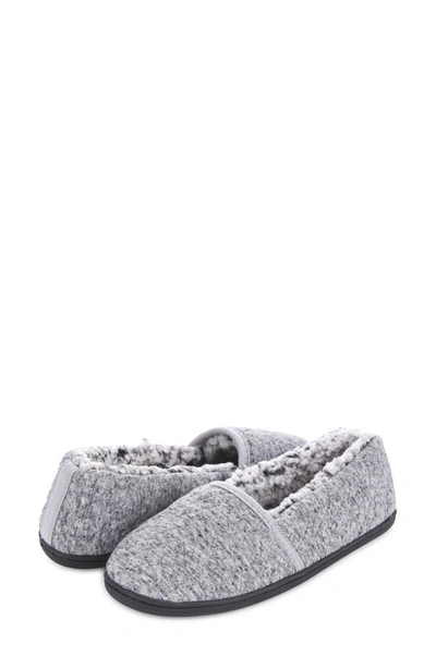 Floopi Chloe Quilt Fleece Slipper In Black