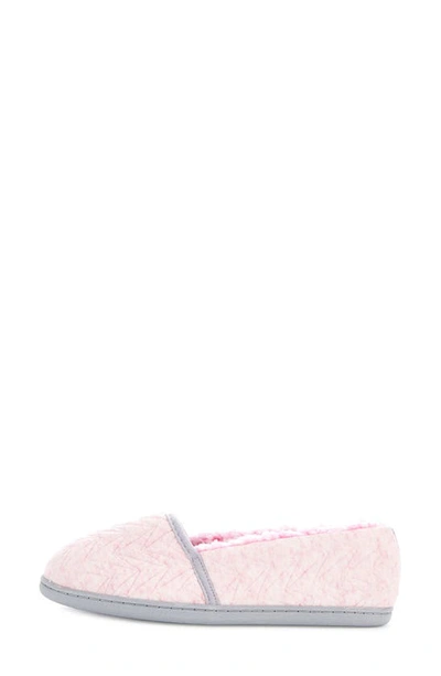 Floopi Chloe Quilt Fleece Slipper In Pink
