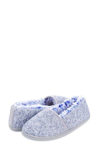 Floopi Chloe Quilt Fleece Slipper In Blue