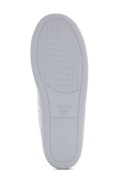 Floopi Chloe Quilt Fleece Slipper In Grey