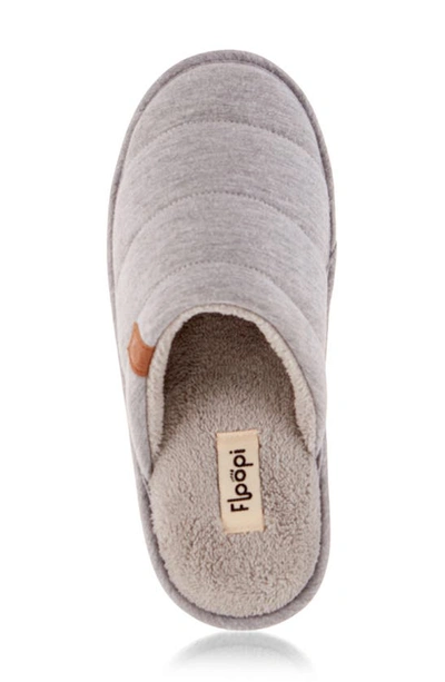 Floopi Katie Terry Knit Scuff Slipper In Heather Grey