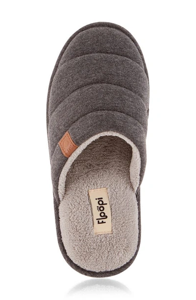 Shop Floopi Katie Terry Knit Scuff Slipper In Charcoal