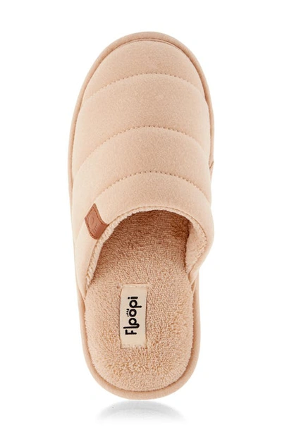 Shop Floopi Katie Terry Knit Scuff Slipper In Taupe