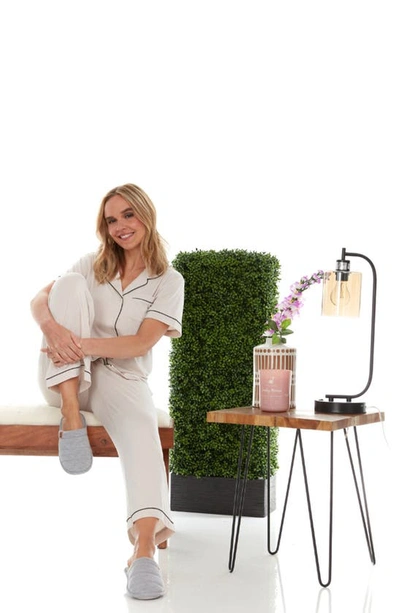 Floopi Katie Terry Knit Scuff Slipper In Heather Grey