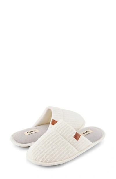 Shop Floopi Shelly Terry Quilt Scuff Slipper In White