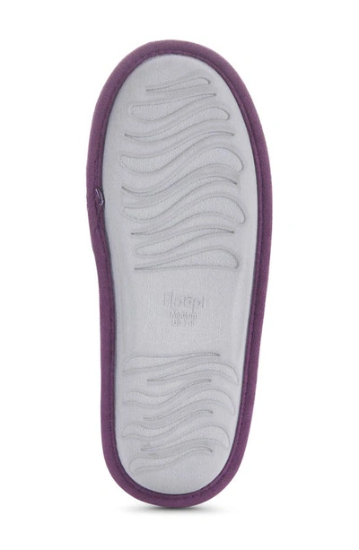 Floopi Aurora Knit Scuff Slipper With Faux Fur Lining In Purple