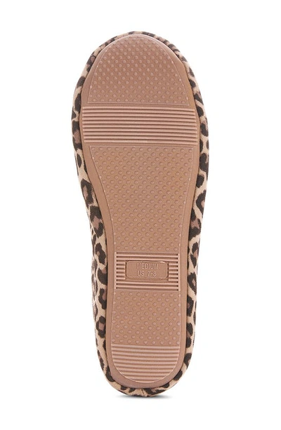 Floopi Zoe Heart Ballerina Slipper With Faux Fur Lining In Leopard