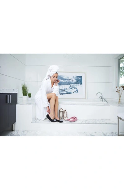 Floopi Zoe Heart Ballerina Slipper With Faux Fur Lining In Leopard