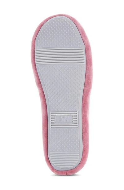 Floopi Zoe Heart Ballerina Slipper With Faux Fur Lining In Mauve